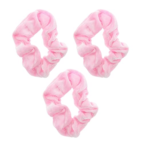 Topkids Accessories - Samt Scrunchie Scrunchies Elastische Haarband Pferdeschwanz Halter Haar Scrunchie Haargummis Haarschmuck für Frauen Damen Mädchen - 3 Stück (Baby Pink) von Topkids Accessories