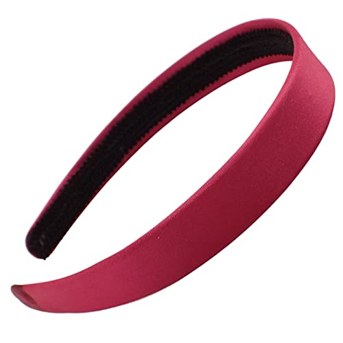 Topkids Accessories Seidig glänzendes, einzelnes Satin-Stirnband, Haarreif für Kinder und Frauen, bunt, 70er, 80er, 90er, für Schule oder Kostüme (Rosa) von Topkids Accessories