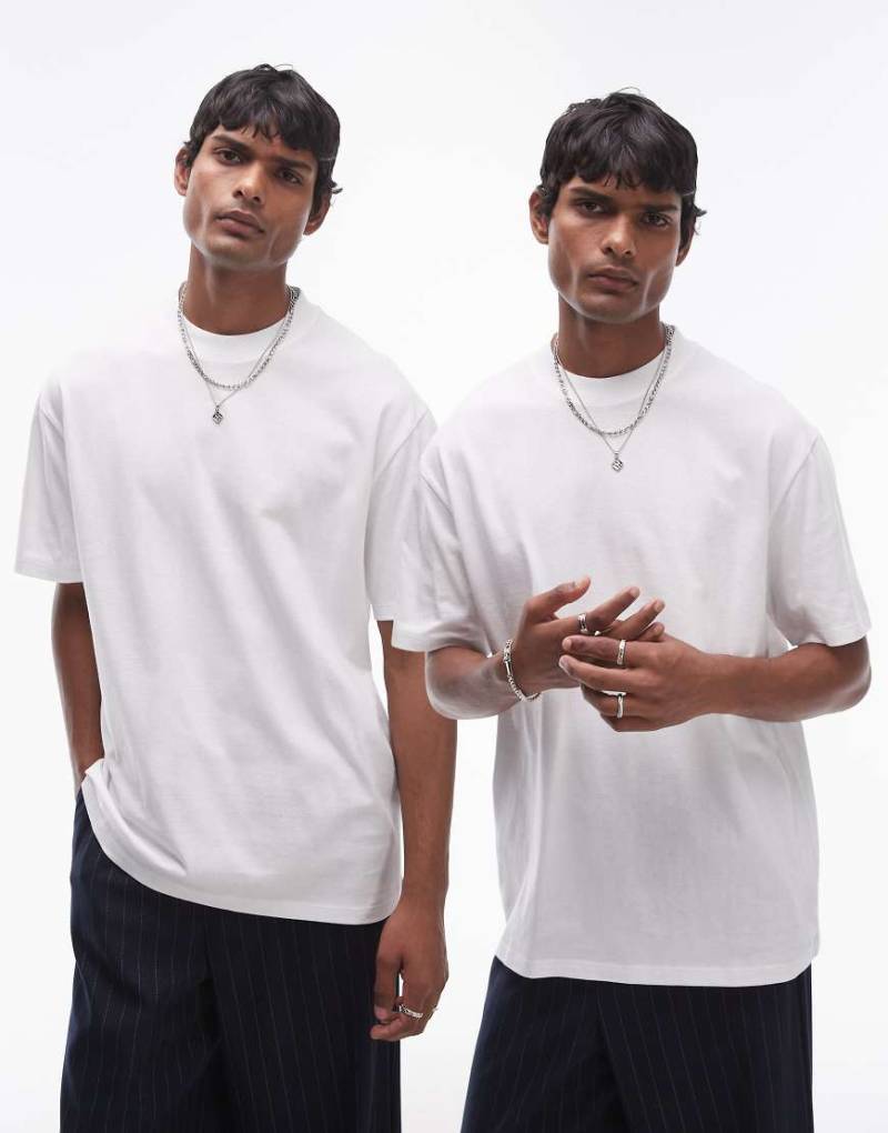 Topman - 2er-Pack Oversize-T-Shirts in Weiß von Topman