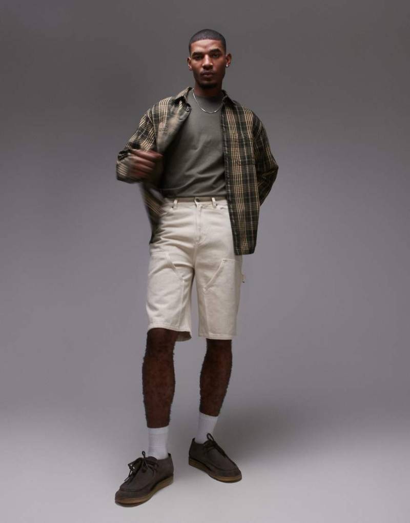 Topman - Carpenter-Shorts in Ecru-Neutral von Topman
