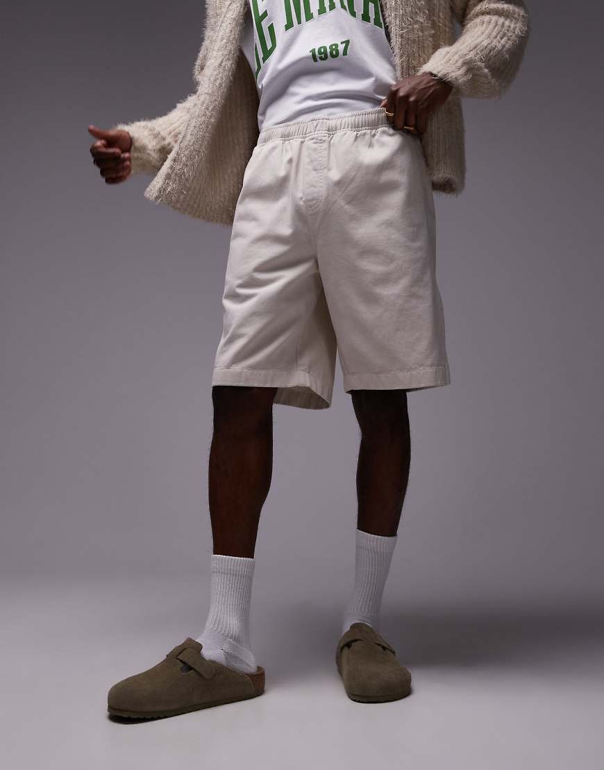 Topman - Chino-Shorts aus gewaschener Baumwolle in Neutral Topman - Chino-Shorts aus gewaschener Baumwolle in Neutral von Topman