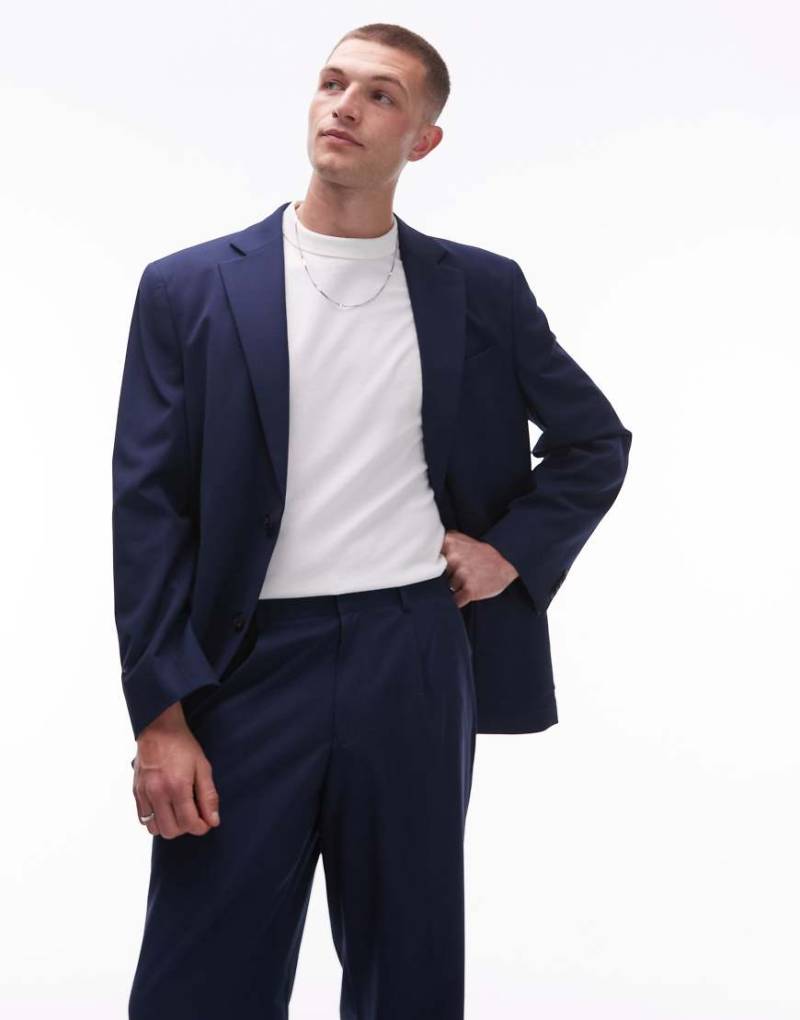 Topman - Dekonstruierte Oversize-Anzugjacke in Blau Topman - Dekonstruierte Oversize-Anzugjacke in Blau von Topman