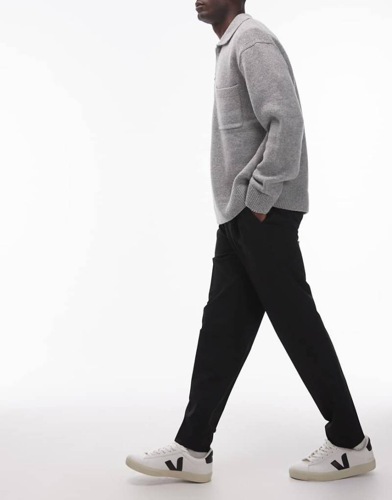 Topman - Elegante, schmal zulaufende Hose in Schwarz von Topman