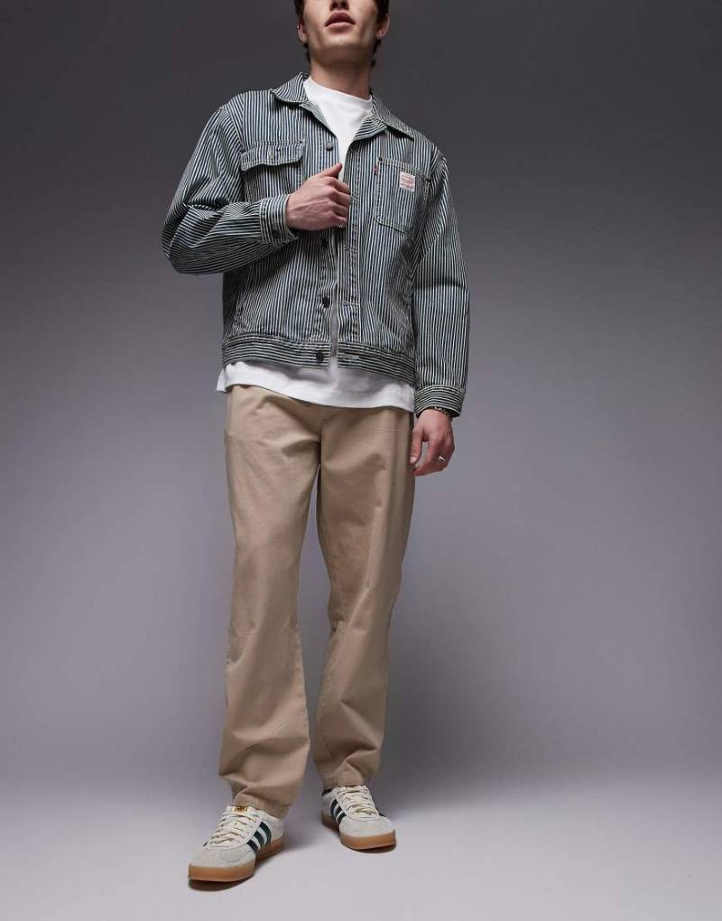 Topman - Essential - Weite Hose in verwaschenem Steinbeige-Neutral von Topman