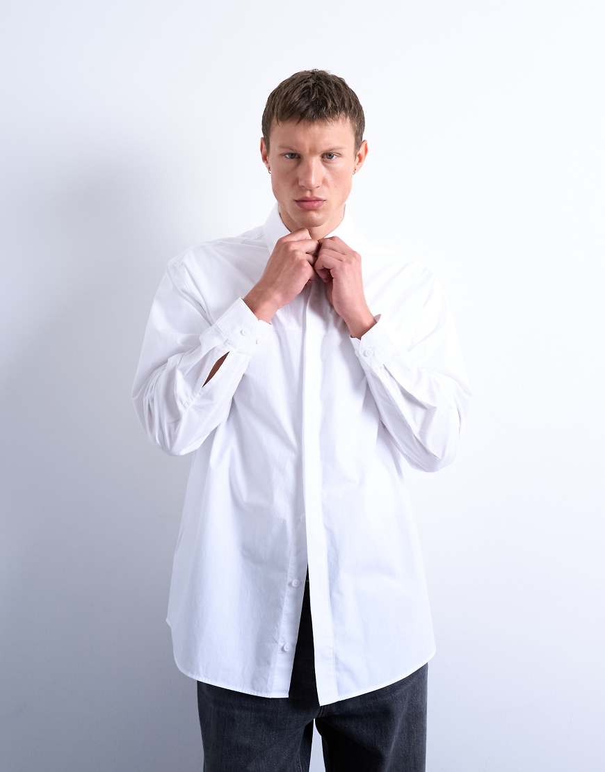 Topman - Formelles Oversize-Hemd in Weiß Topman - Formelles Oversize-Hemd in Weiß von Topman