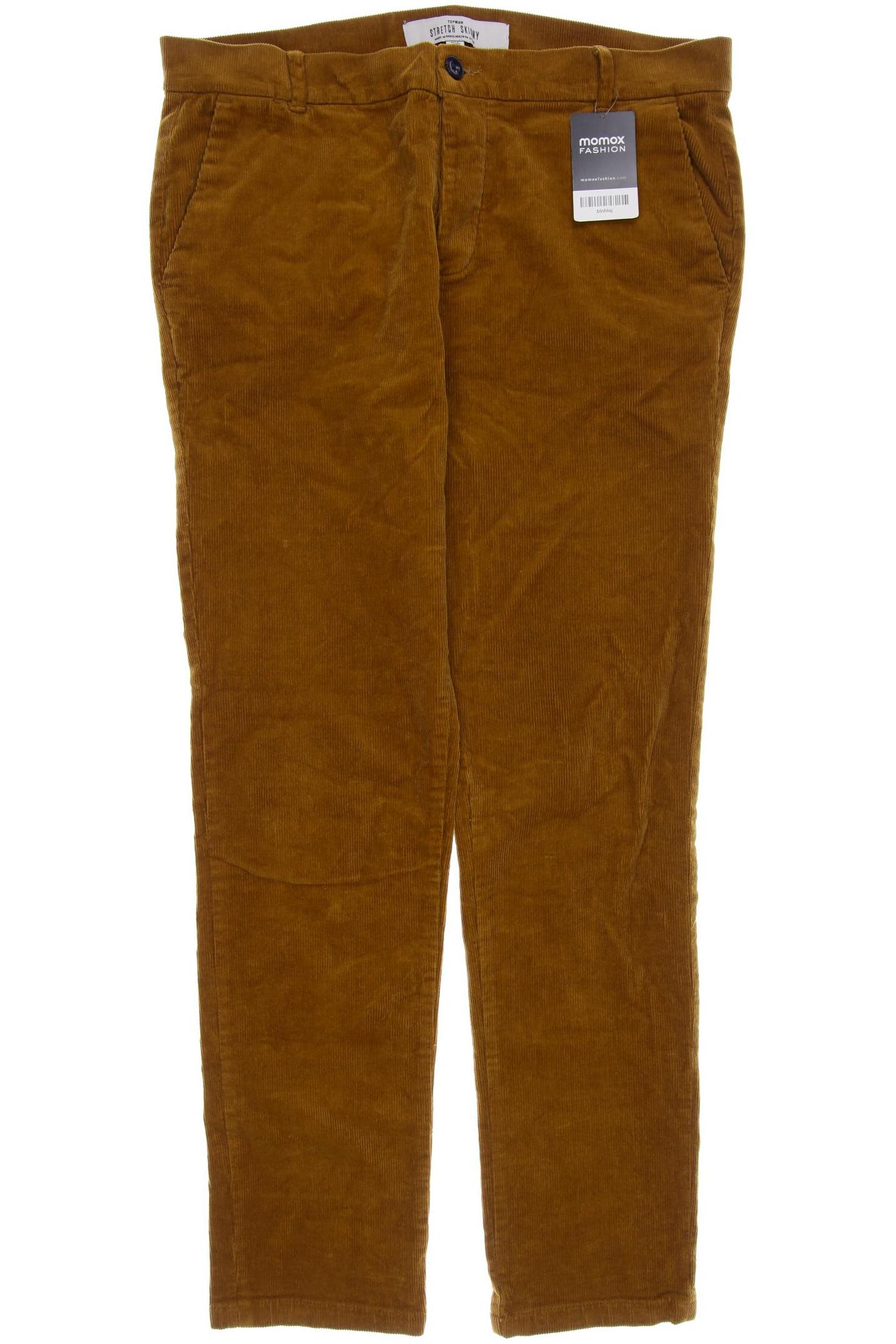 Topman Herren Stoffhose, gelb von Topman