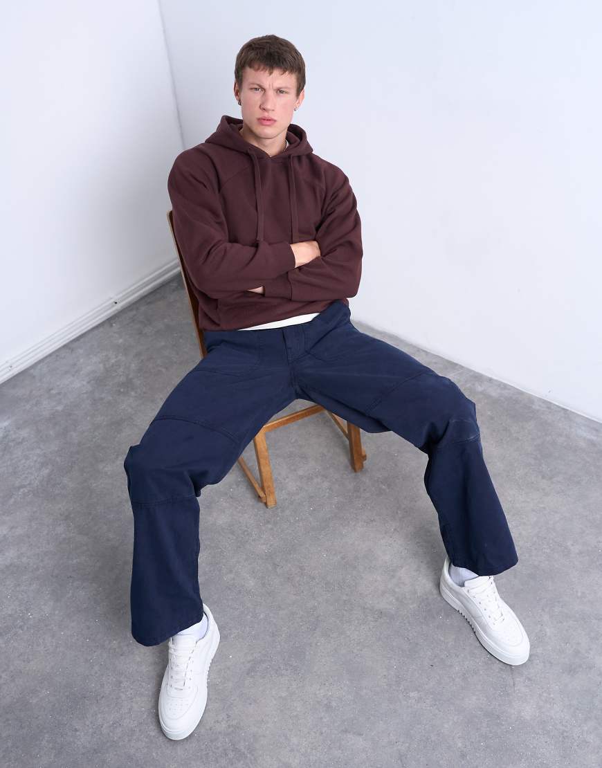 Topman - Kastiger Kapuzenpullover in Braun-Brown von Topman