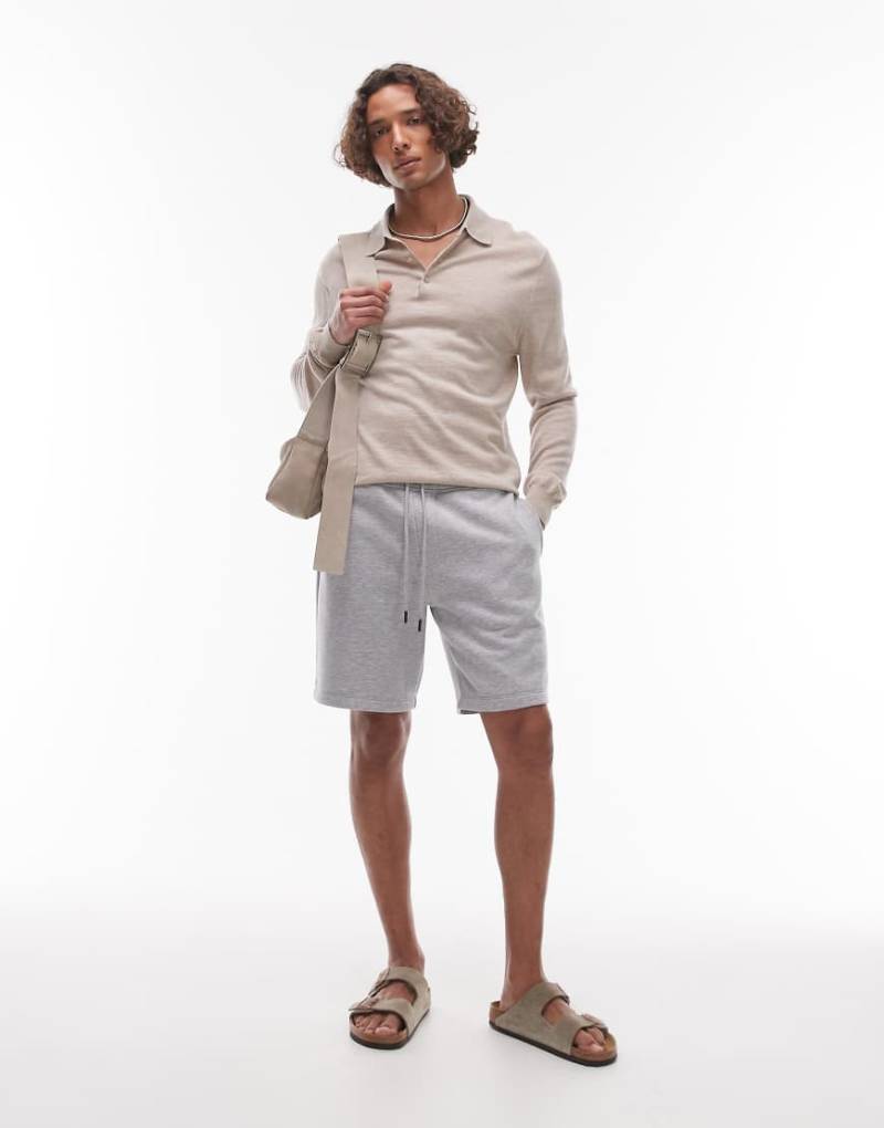 Topman - Klassische Shorts in grau meliert von Topman