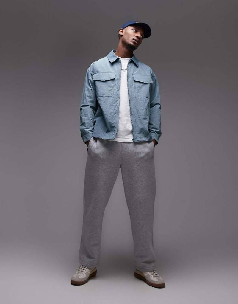 Topman - Leichte Jacke aus Ripstop in Blau von Topman