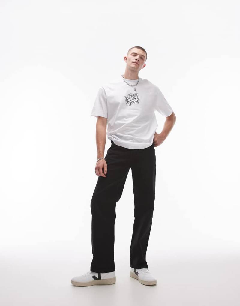 Topman - Straight Jeans in Schwarz von Topman