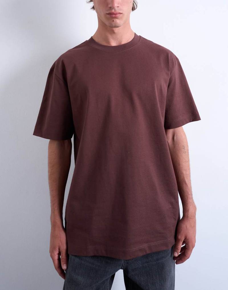 Topman - Relaxed-Fit-T-Shirt in Braun von Topman