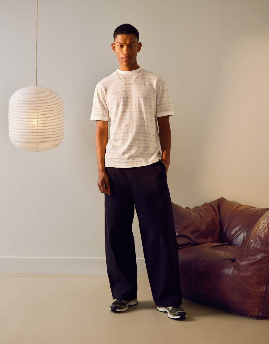 Topman - Schlupfhose aus Twill in verwaschenem Schwarz von Topman