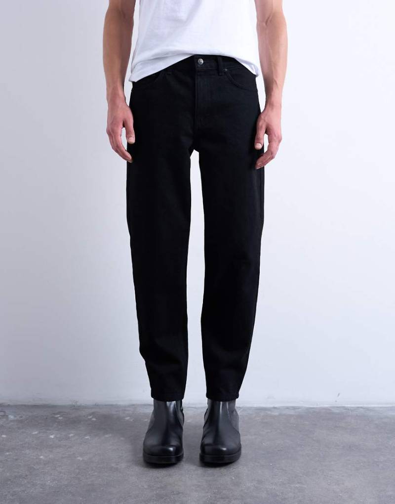 Topman - Schmal zulaufende, feste Jeans in Schwarz von Topman