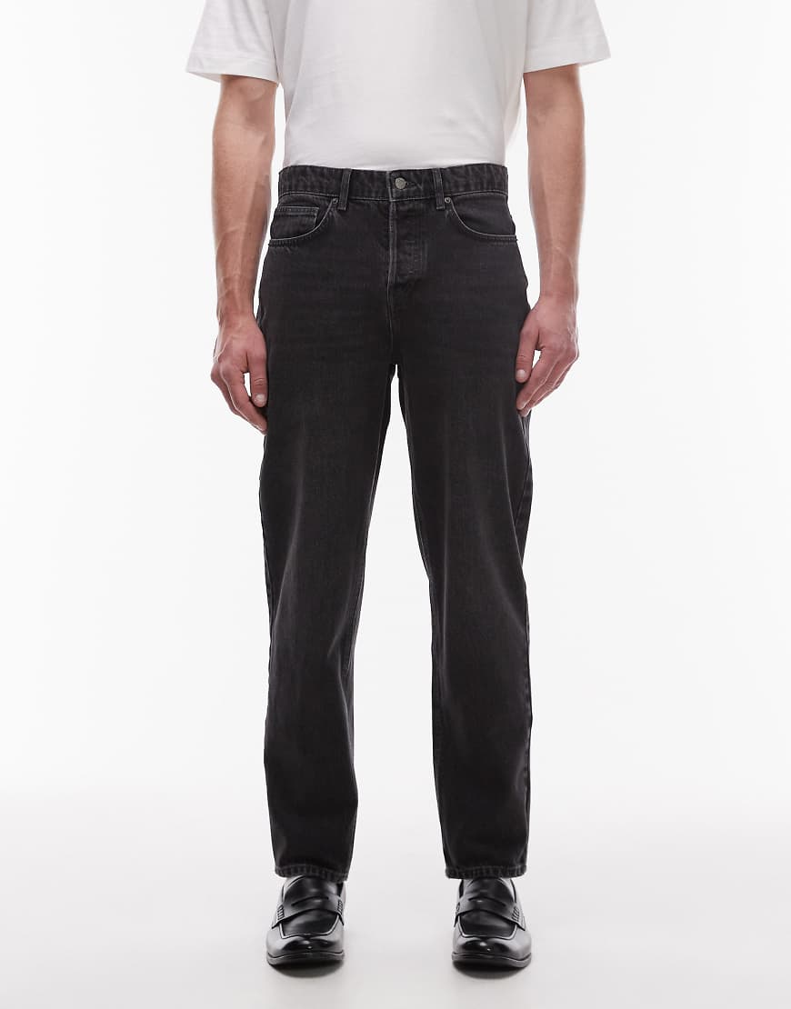 Topman - Schmal zulaufende Jeans in verwaschenem Grau von Topman