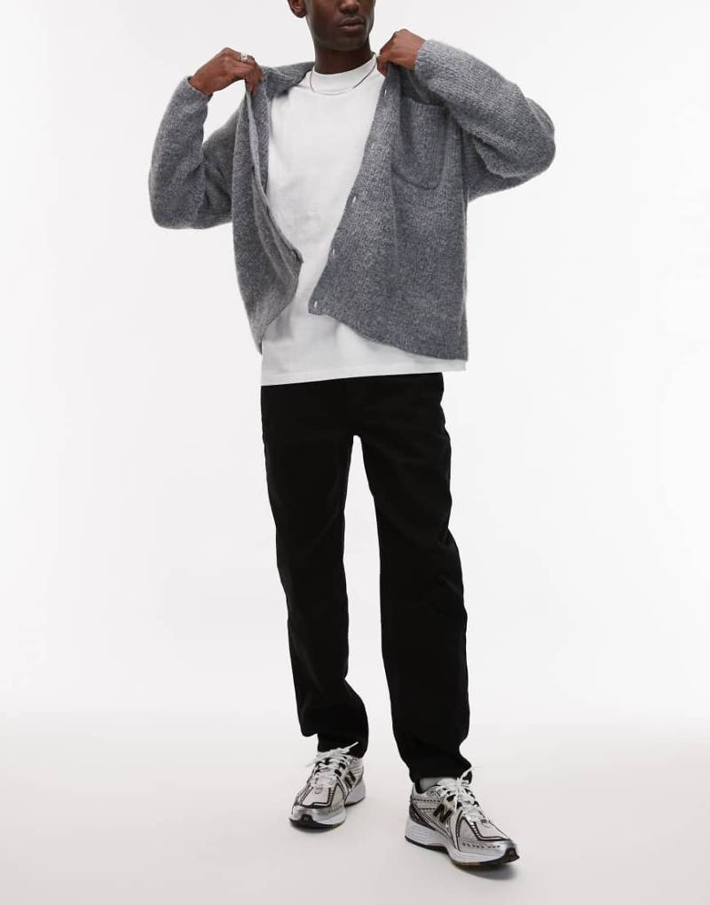 Topman - Schmal zulaufende Stretchjeans in Schwarz von Topman