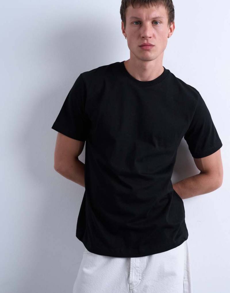 Topman - T-Shirt in Schwarz in regulärer Passform von Topman