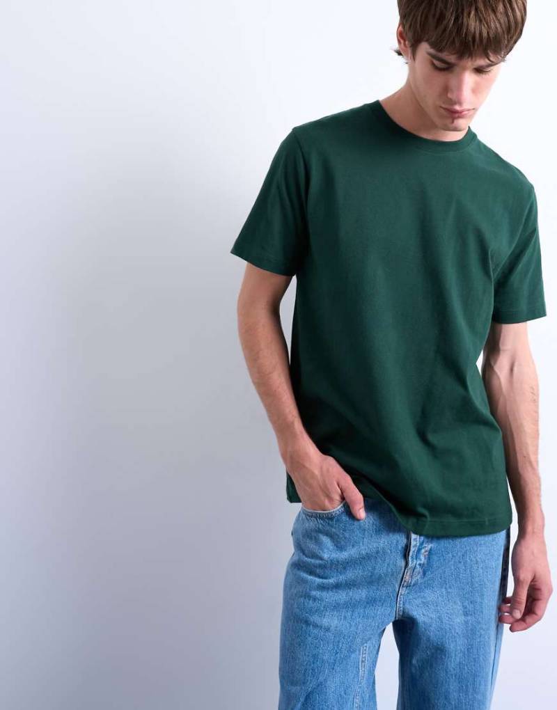 Topman - T-Shirt in Tannengrün in regulärer Passform von Topman