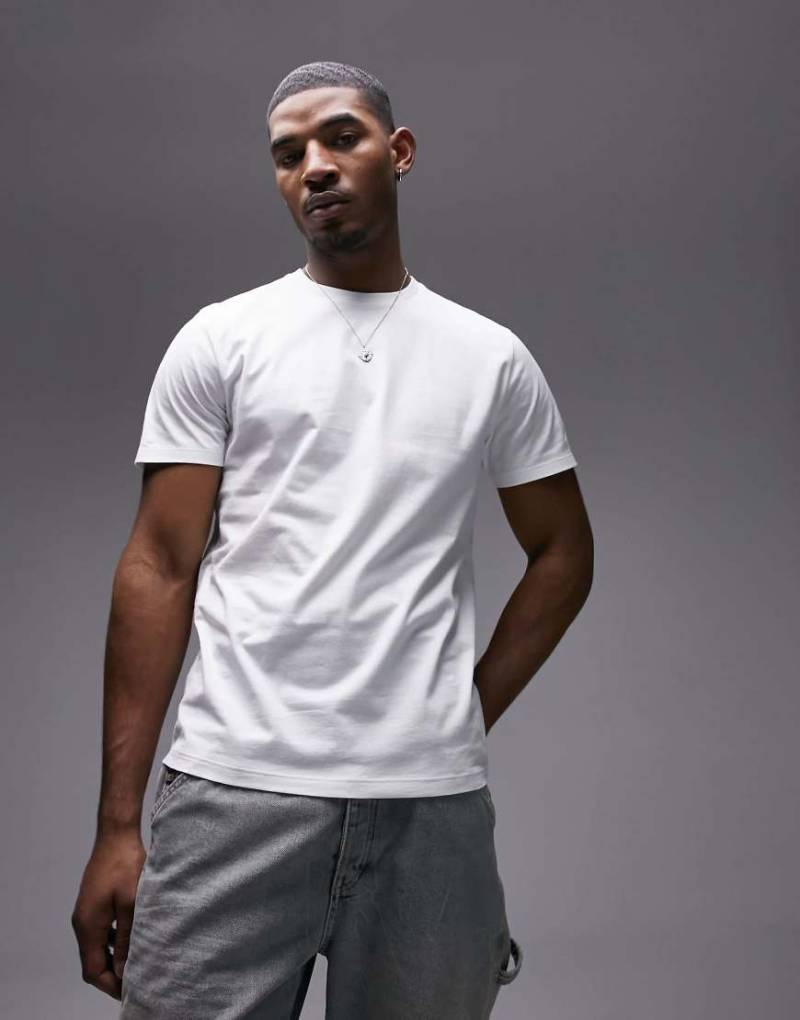 Topman - T-Shirt in Weiß in regulärer Passform von Topman