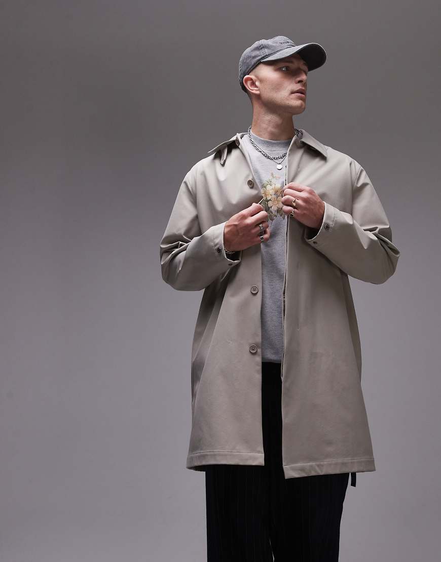 Topman - Trenchcoat in Steinbeige-Neutral von Topman