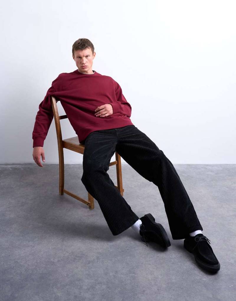 Topman - Weite Hose aus Cord in Schwarz von Topman