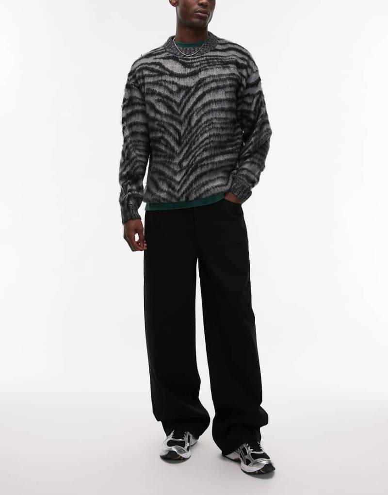 Topman - Weite Jeans in Schwarz von Topman