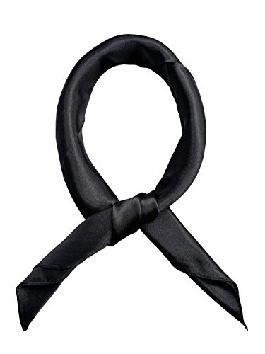 Topmodisches Tuch quadratisch einfarbig 57 x 57 cm, Schwarz , One size von Topmode