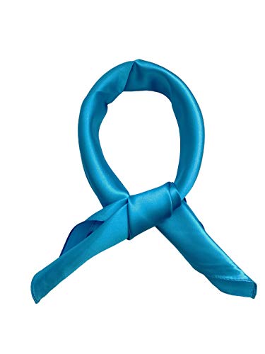 Topmodisches Tuch quadratisch einfarbig 57 x 57 cm, blau, One size von Topmode