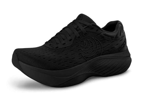 Topo Athletic Atmos Herren-Straßenlaufschuhe, leicht, bequem, 5 mm, für Straßenlaufschuhe, Schwarz/Schwarz, 45 EU von Topo Athletic