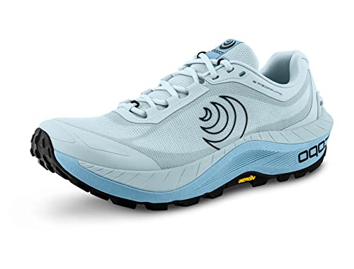 Topo Athletic Damen MTN Racer 3 Bequeme Leichte 5 mm Drop Trail Running Schuhe Sportschuhe für Trail Running, Eis/Blau, 40.5 EU von Topo Athletic