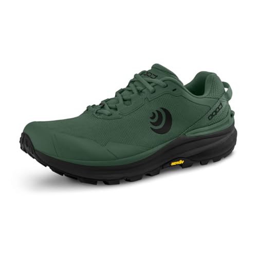 Topo Athletic Herren Traverse Bequem Gepolstert Langlebig 5MM Drop Wandern Laufschuhe Sportschuhe zum Wandern, Dunkelgrün/Anthrazit, 42 EU von Topo Athletic