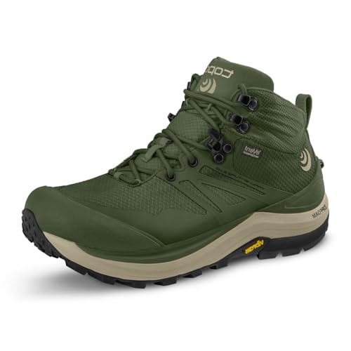 Topo Athletic Trailventure 2 WP Damen Trailrunning-Stiefel, bequem, 5 mm, Sportschuh für Trailrunning, Oliv/Hellbraun, 39.5 EU von Topo Athletic