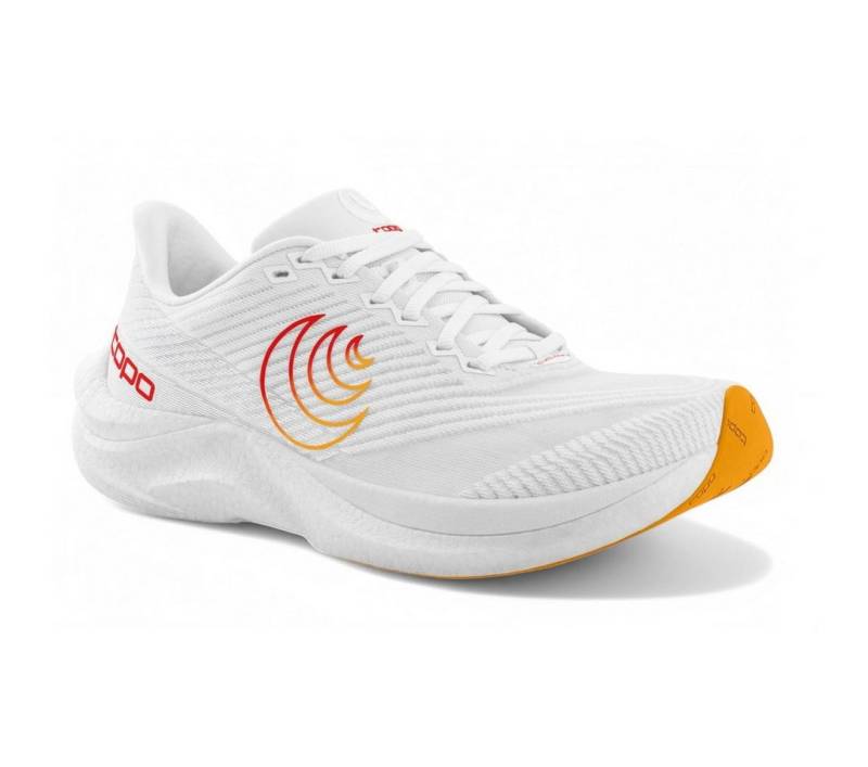 Topo Cyclone 3 (Leichtigkeit, breitere Zehenbox) weiss/sunset Herren Laufschuh von Topo