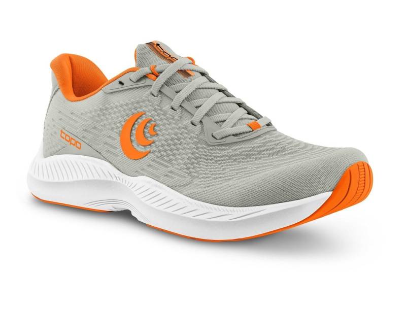 Topo Fli-Lyte 5 (Leichtigkeit, breitere Zehenbox) grau/orange Herren Laufschuh von Topo