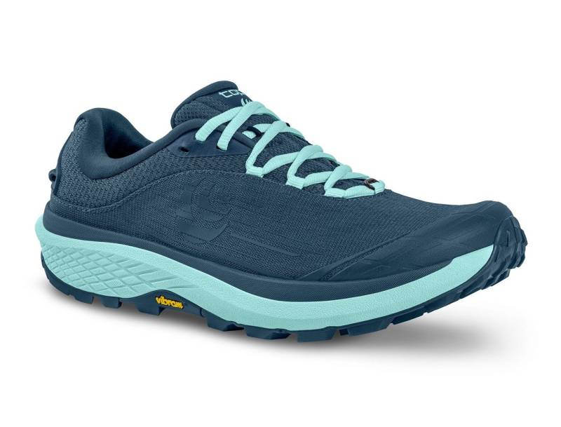 Topo Pursuit (Dämpfung, Langstrecke, breitere Zehenbox) navyblau Damen Laufschuh von Topo