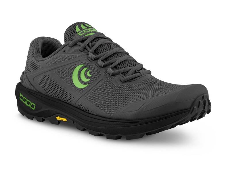 Topo Terraventure 4 (Trail, breitere Zehenbox) dunkelgrau/grün Herren Laufschuh von Topo