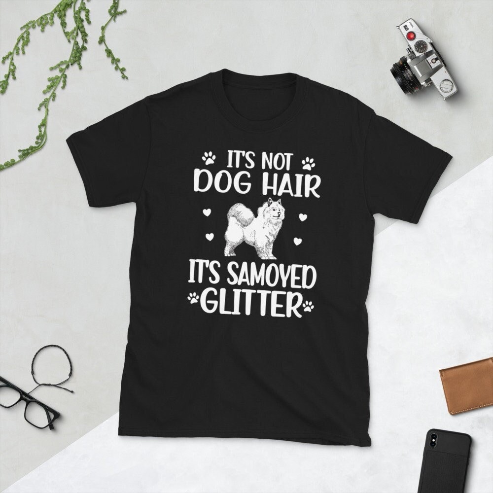 Samoyed Glitzer Shirt Lover Mama Hund Papa Besitzer Unisex T-Shirt von TopoArtCo