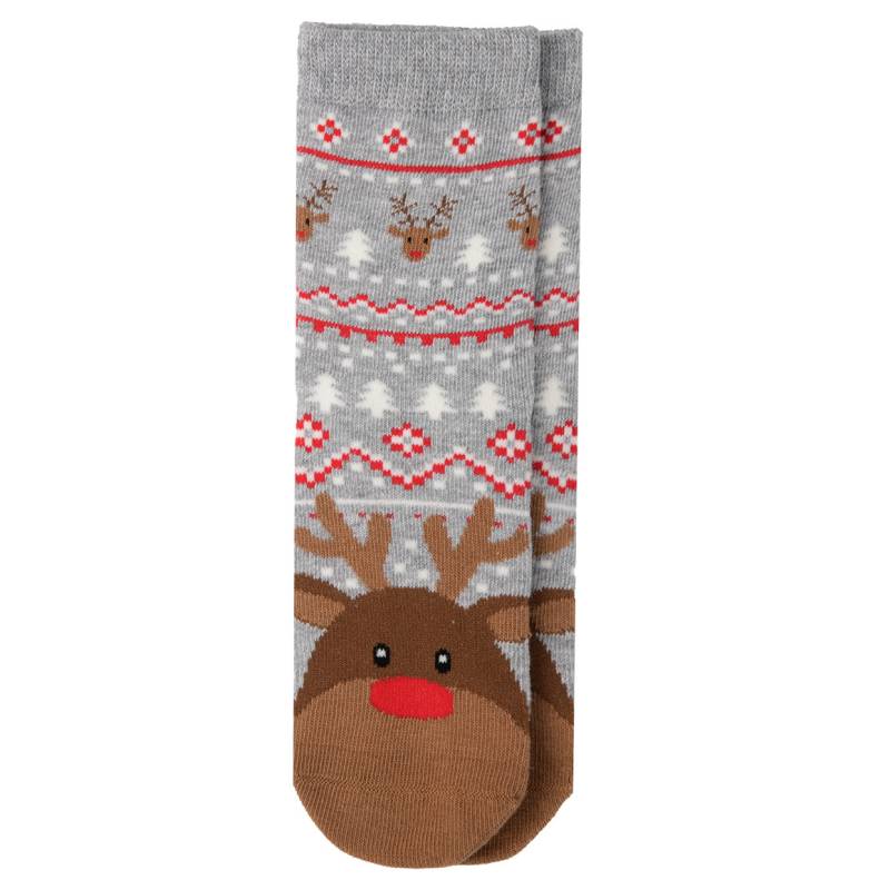 1 Paar Kinder Weihnachtssocken mit Rentier von Topolino