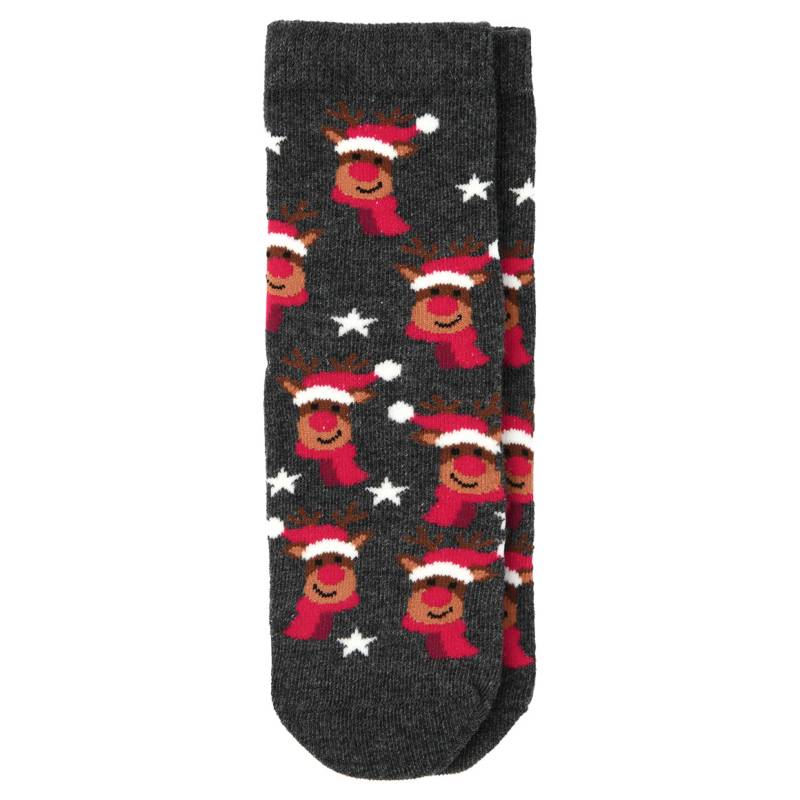 1 Paar Kinder Weihnachtssocken mit Rentieren von Topolino