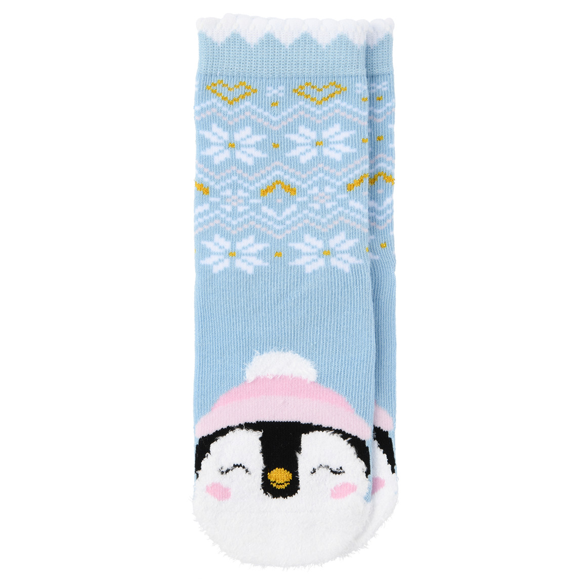 1 Paar Mädchen Weihnachtssocken mit Pinguinen von Topolino