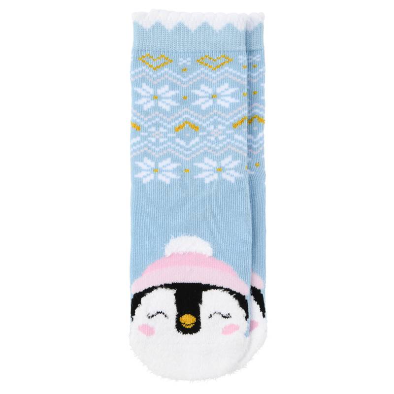 1 Paar Mädchen Weihnachtssocken mit Pinguinen von Topolino