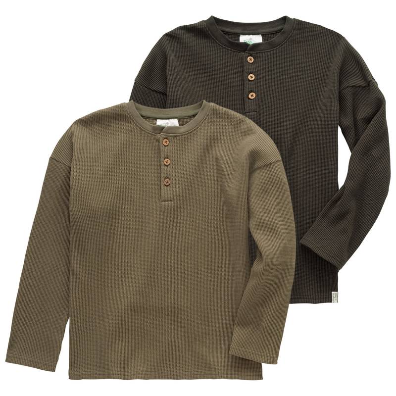 2 Jungen Langarmshirts aus Waffel-Piqué von Topolino