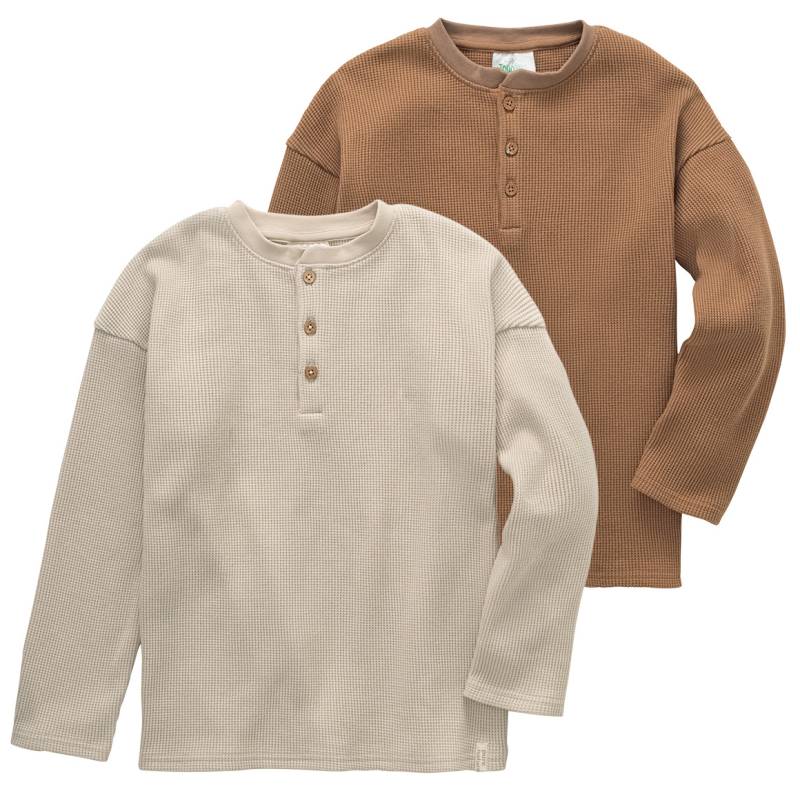 2 Jungen Langarmshirts aus Waffel-Piqué von Topolino