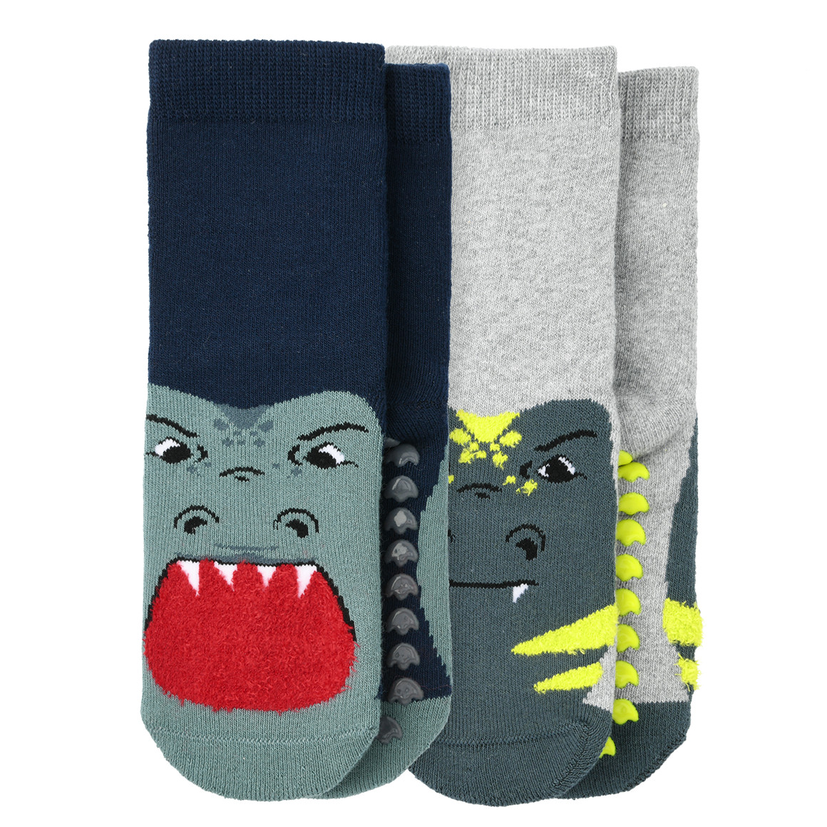 2 Jungen Stoppersocken mit Dino-Motiven von Topolino