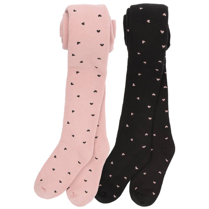 2 Mädchen Frottee-Strumpfhosen mit Herzen von Topolino