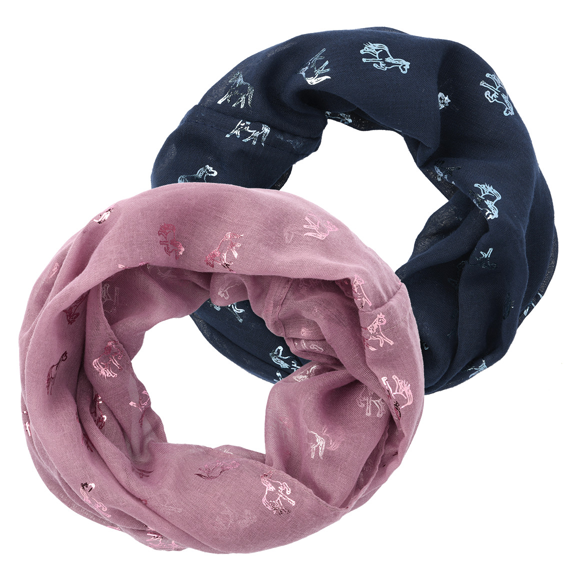 2 Mädchen Rundschals mit Allover-Print von Topolino