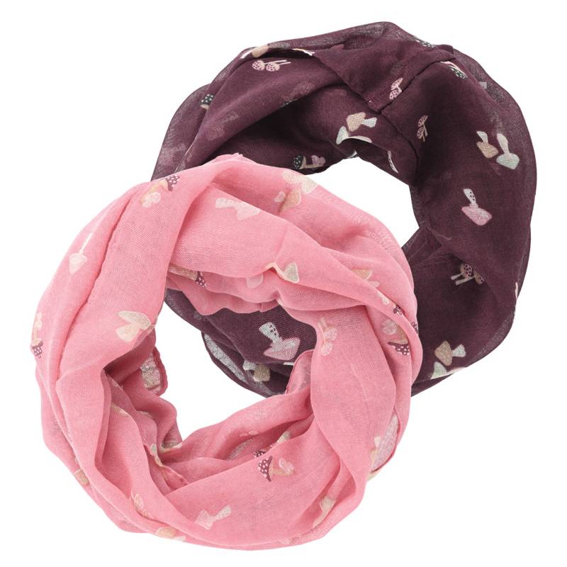 2 Mädchen Rundschals mit Pilz-Motiven von Topolino