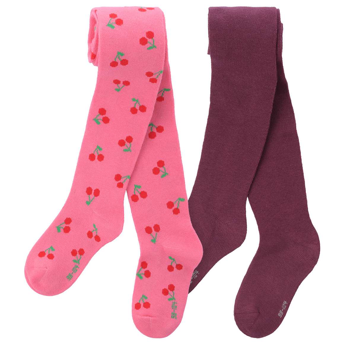 2 Mädchen Strumpfhosen mit Bio-Baumwolle von Topolino