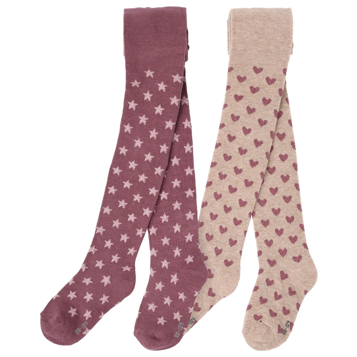 2 Mädchen Strumpfhosen mit Glitzer-Allover 2 Mädchen Strumpfhosen mit Glitzer-Allover von Topolino
