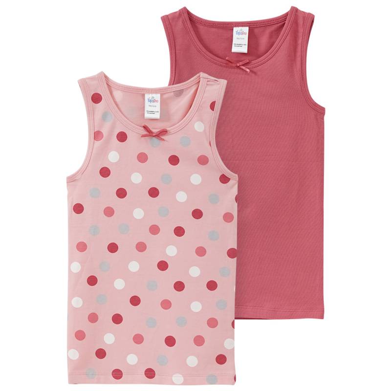 2 Mädchen Unterhemden mit Bio-Baumwolle von Topolino