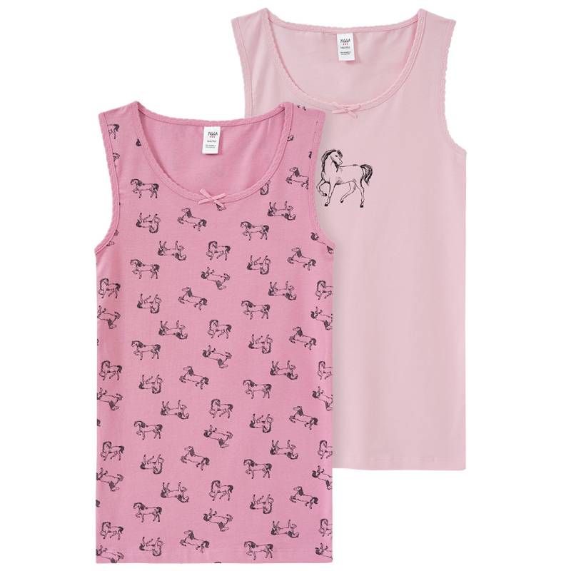 2 Mädchen Unterhemden mit Pferde-Motiven von Topolino